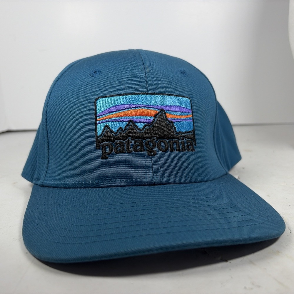 Patagonia Embroidered Logo Teal Snapback Hat